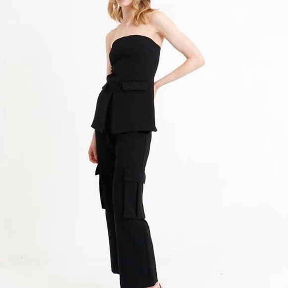 Le' AL.X Coordinating Strapless Pocketed Suit Top - Picture 6 of 9